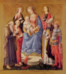 Мария с младенцем и шестью святыми