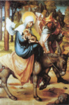 Семь скорбей Марии, центральная часть,  Бегство в Египет