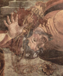 Фрески Сикстинской капеллы в Риме, Наказание левитов. Деталь