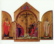 Распятие (триптих), слева: св. Николай, справа: св. Григорий