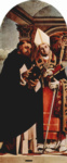 Алтарный полиптих Реканати, левая створка. Св. Фома Аквинский и св. Флавиан