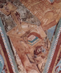 Фрески Верхней церкви Сан Франческо в Ассизи, фреска на средокрестном своде, сцена: св. Иоанн Евангелист, деталь: архитектура