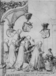Аббатисса Вероника фон Андлау и пять монахинь монастыря Хоэнбург