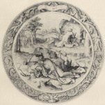 Серия круглых «Страстей Христа». Христос в Гефсиманском саду (Моление о чаше). Тондо