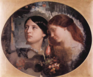 Две женщины с букетом
