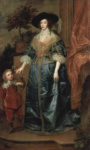 Портрет королевы Генриетты Марии с карликом Джеффри Хадсоном