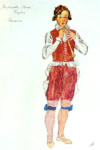 Эскиз костюма к пасторали К.В. Глюка «Королева мая»