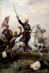 Генерал Н. Д. Скобелев на коне