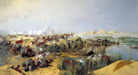 Переправа туркестанского отряда через Аму-Дарью в 1873 году