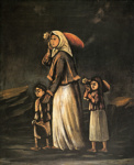 Крестьянка с детьми идет за водой