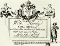 Рекламная карточка златокузнеца Уильяма Харди