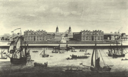 Вид королевского госпиталя в Гринвиче со стороны Темзы
