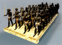 Скульптурная модель нубийского воинского отряда