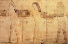 Рельеф с изображением процессии божеств плодородия Нижнего Египта
