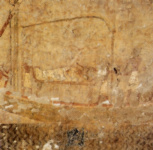 Фрагмент восточной стены гробницы Аменемхета (BH 2), ладья с мумией