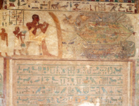 Фрагмент восточной стены гробницы Хнумхотепа II (BH 3), ловля птиц сетью