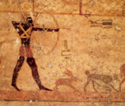 Фрагмент северной стены гробницы Бакета III (BH 15), охота в пустыне