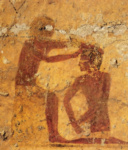 Фрагмент северной стены гробницы Бакета III (BH 15), парикмахер