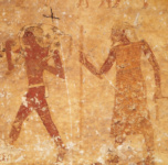 Фрагмент южной стены гробницы Бакета III (BH 15), подсчет скота