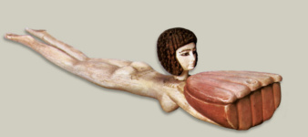 Туалетная ложечка в виде плывущей девушки с цветком лотоса в руках