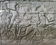Рельеф северной наружной стены гипостиля с изображением военных походов Сети I (1)