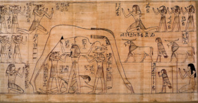 Книга мертвых Неситанебташеру (папирус Гринфилд, лист 87): сотворение неба и земли