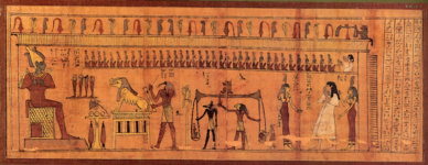 Книга мертвых Та-шерит-мин: изображение загробного суда (гл. 127)