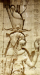 Рельеф пилона с изображением богини Хатхор