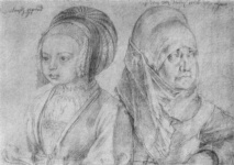 Девушка в кельнском костюме и портрет Агнесы Дюрер