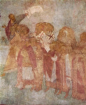 Шествие праведных в Рай. Фрагмент росписи Успенского собора во Владимире «Страшный суд»