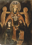 Богоматерь Свенская с преподобными Антонием и Феодосием