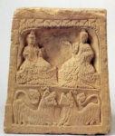 Рельеф с изображением бодхисатв