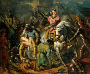 Смерть Гастона де Фуа в битве при Равенне 11 апреля 1512