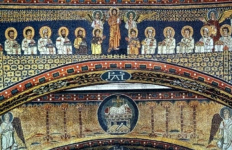Церковь Санта Прасседе. Триумфальная арка трансепта. Центральная часть