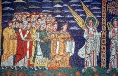 Церковь Санта Прасседе. Праведники. Триумфальная арка трансепта