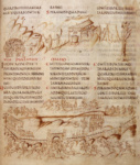 Утрехтская псалтирь. Ms.32, f. 025r. 41 и 42 псалом