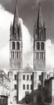 Монастырская церковь Сент Этьен в Кане. Западный фасад с двумя башнями