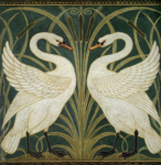 Эскиз обоев «Лебеди»