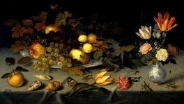 Натюрморт с цветами и плодами