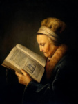 Старая женщина, читающая лекционарий (Портрет матери Рембрандта)