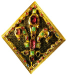 Застежка для плаща с изображением королевской лилии