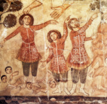 Синагога в Дура-Европос: видение Иезекииля (фрагмент живописной панели)