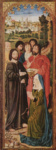 Воскрешение Лазаря, Алтарный триптих, левая створка внутри, сцена: Христос и св. Марфа