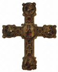 Реликвия креста, сцена: Христос на престоле и четыре Евангелиста (Медальон распятия)