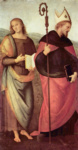 Алтарь св. Августина, сцена: Иоанн Креститель и св. Августин