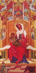 Глатцеровская Богоматерь, сцена: Мария на троне с младенцем