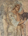 Фреска в центральном нефе Санта Мария Антиква, ангел, приносящий благую весть