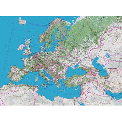 Базовая карта Европы цифровая карта онлайн в ЭБС.